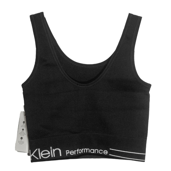 NWT Calvin Klein Performance Ribbed Knit Sports Bra - Picture 2 of 4